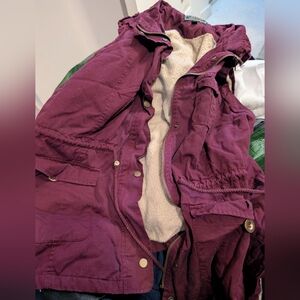 C'est Toi Plum Vest with Fleece Lining, 3X